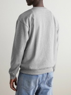 CELINE - Logo-Print Stretch-Cotton Jersey Sweatshirt - Gray