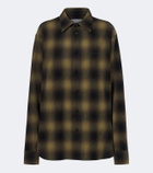 Balenciaga Checked wool-blend flannel overshirt