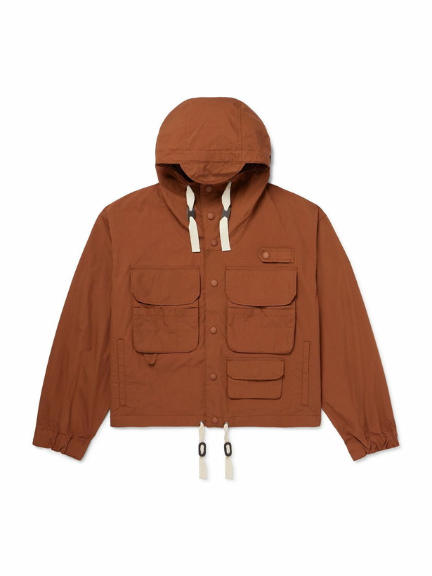 Photo: FrizmWORKS - Wading Cotton and Nylon-Blend Ripstop Hooded Parka - Orange