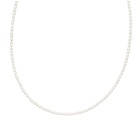 Timeless Pearly Men's Single Beaded Necklace in White
