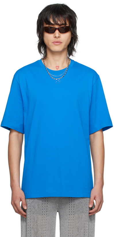 Photo: Marine Serre Blue Embroidered T-Shirt