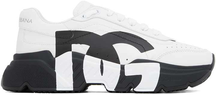 Photo: Dolce & Gabbana White Daymaster Sneakers