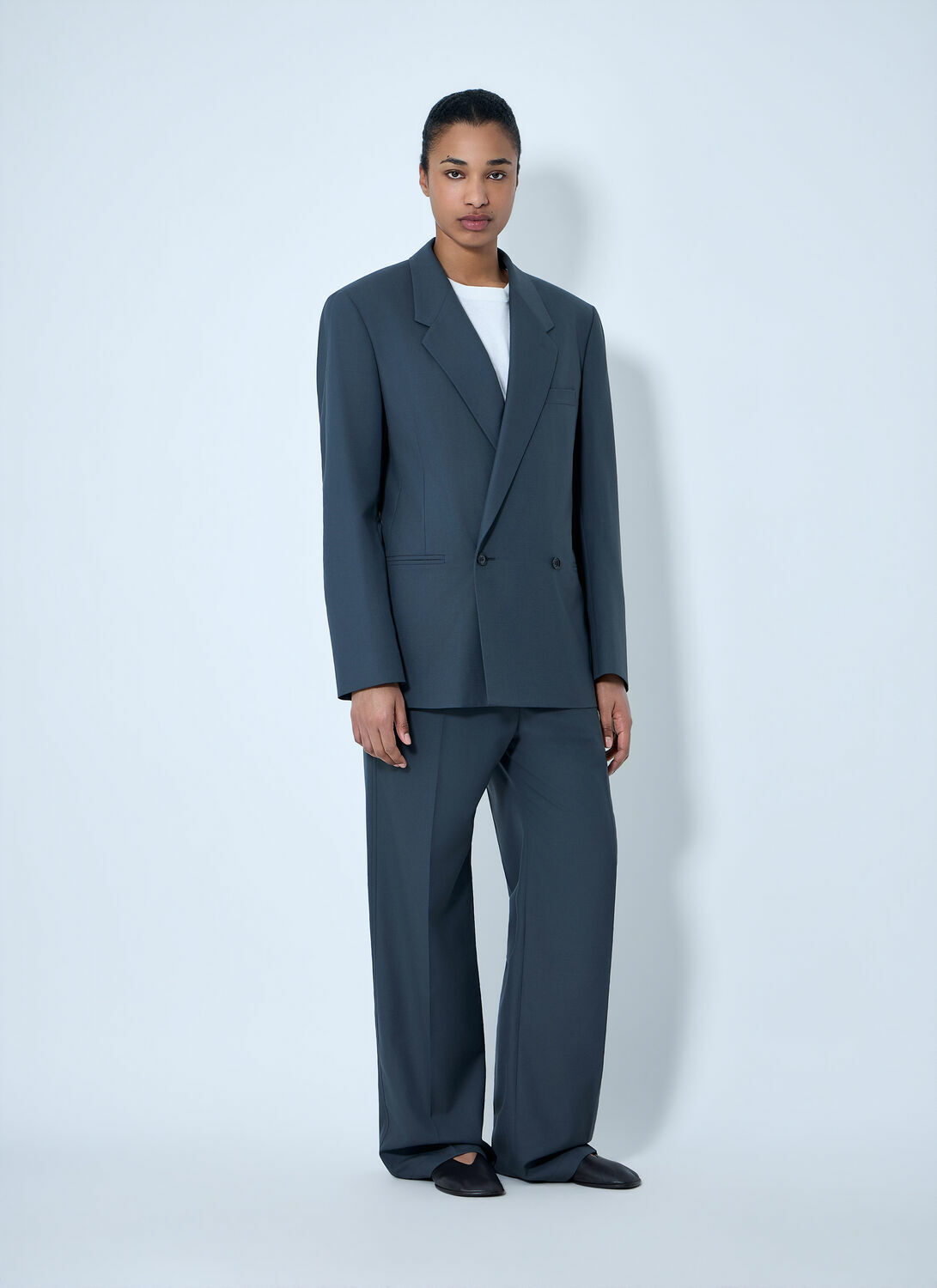 Lemaire Double-Breasted Wool Suit Blazer