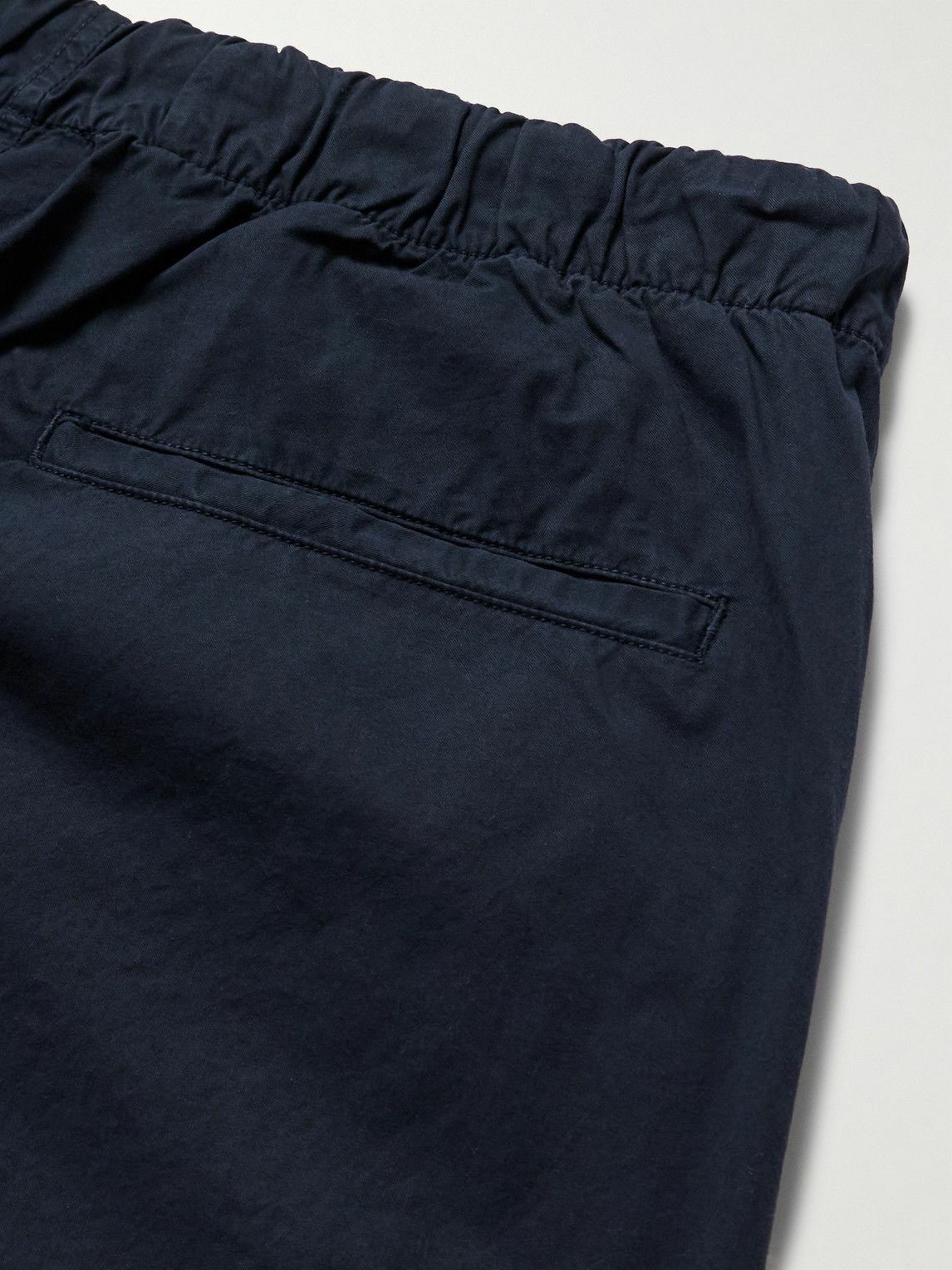 Hartford - Joggy Straight-Leg Cotton-Twill Trousers - Blue