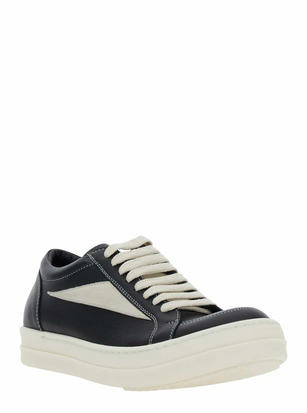 【RICK OWENS】Luxor Vintage leather sneakers ※送関込 Luxor Vintage leather sneakers in black - Rick Owens | Mytheresa