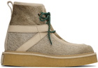 Kenzo Beige Kenzo Paris Yuki Pony Leather Boots