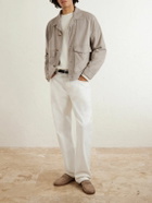Brunello Cucinelli - Suede Blouson Jacket - Gray
