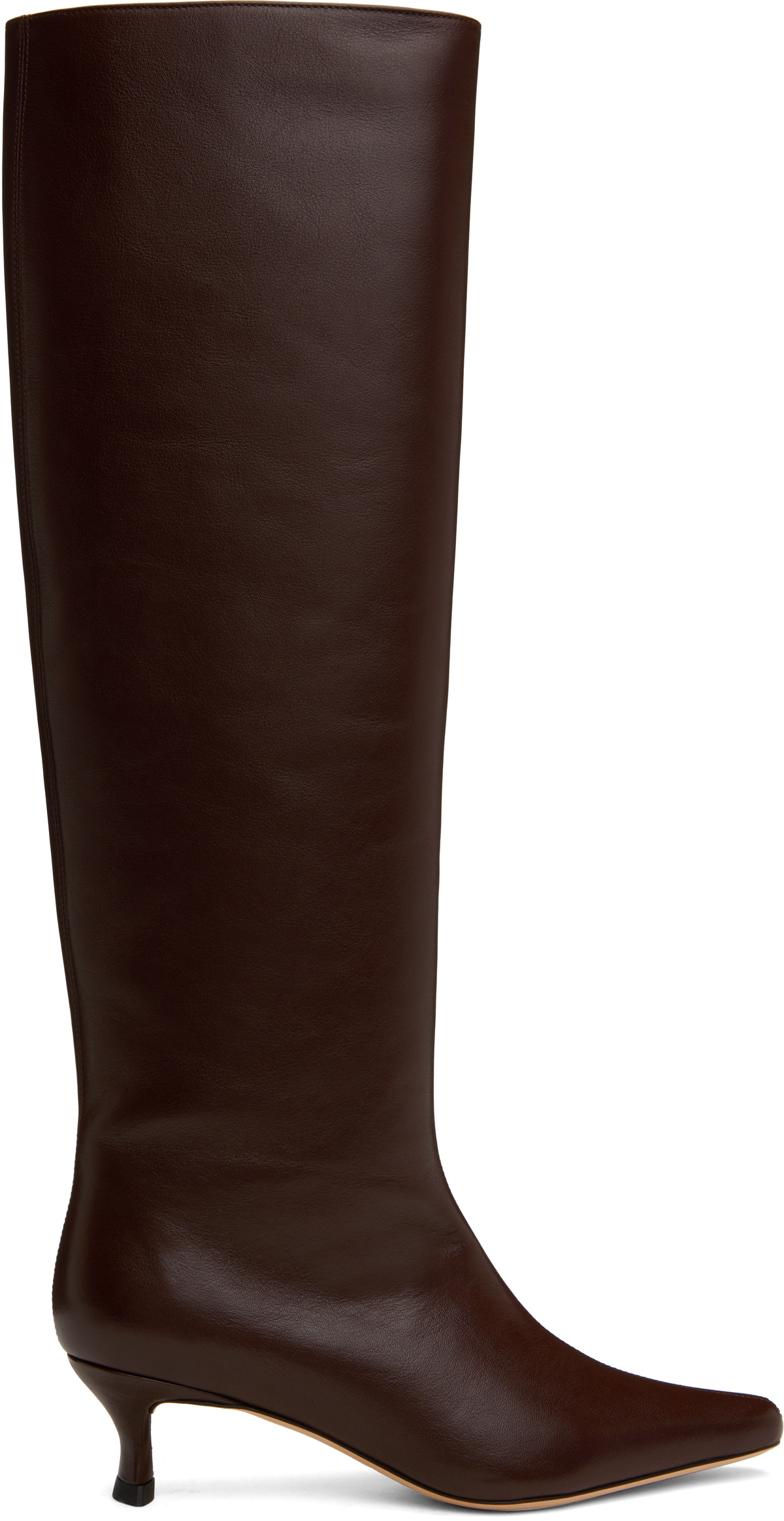 BY FAR Eddieブーツ Edie Black Leather Knee High Boot – BY FAR