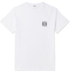 Loewe - Logo-Embroidered Cotton-Jersey T-Shirt - White