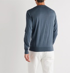 Ermenegildo Zegna - Slim-Fit Cashmere and Silk-Blend Sweater - Blue