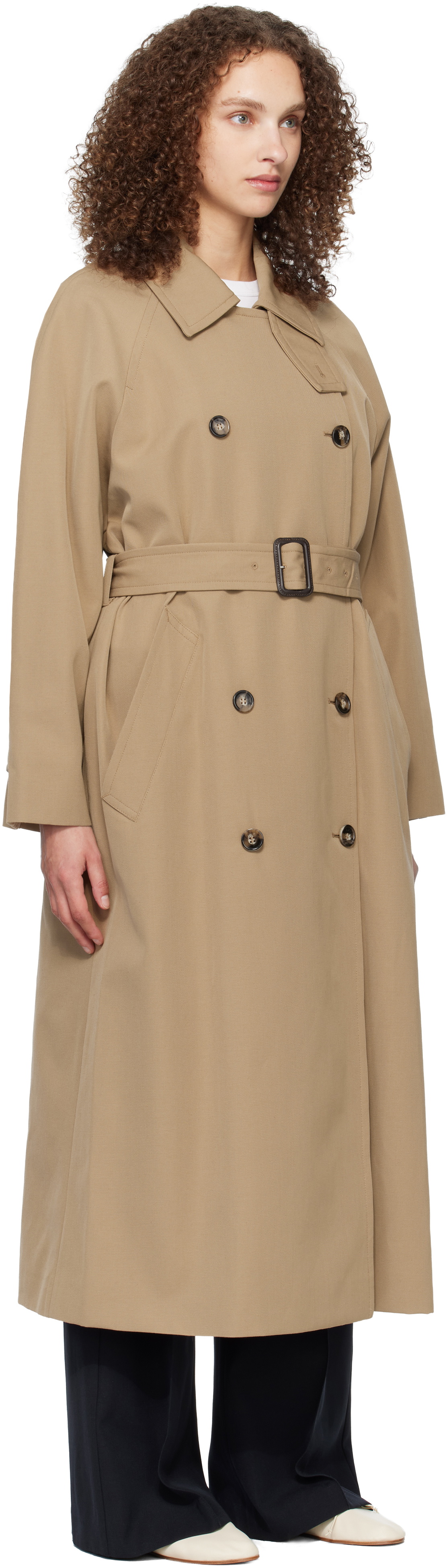 A.P.C. Beige Belted Trench Coat