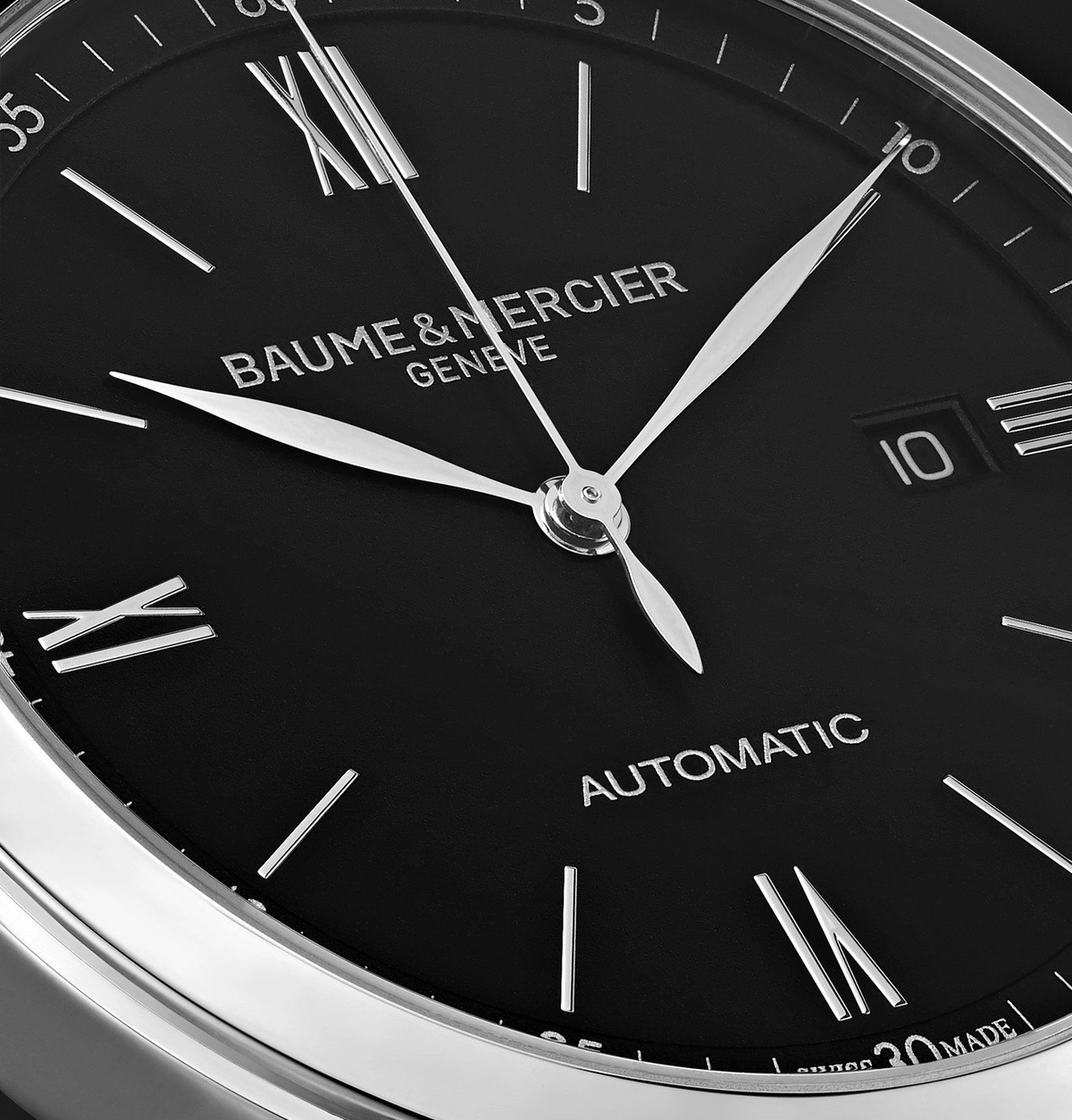 Baume & Mercier - Classima Automatic 42mm Stainless Steel and Leather Watch, Ref. No. 10453 - Black