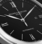 Baume & Mercier - Classima Automatic 42mm Stainless Steel and Leather Watch, Ref. No. 10453 - Black