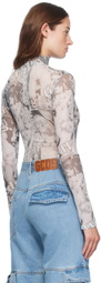 GCDS Gray Hentai Bodysuit