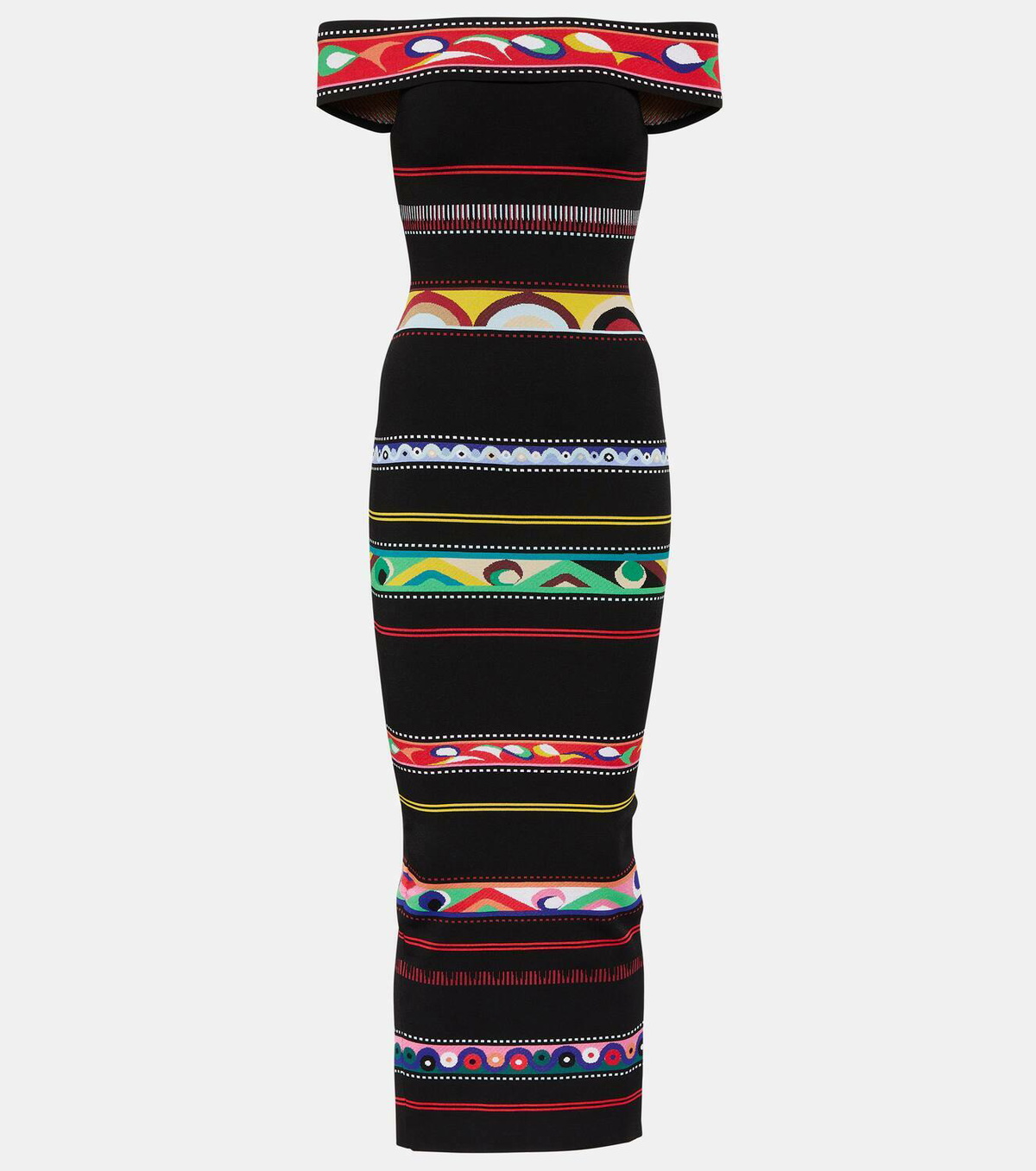 chinese dress ladies Striped Maxi Dress