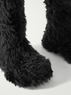 Balenciaga - Crocs Faux Fur and Rubber Platform Boots - Black