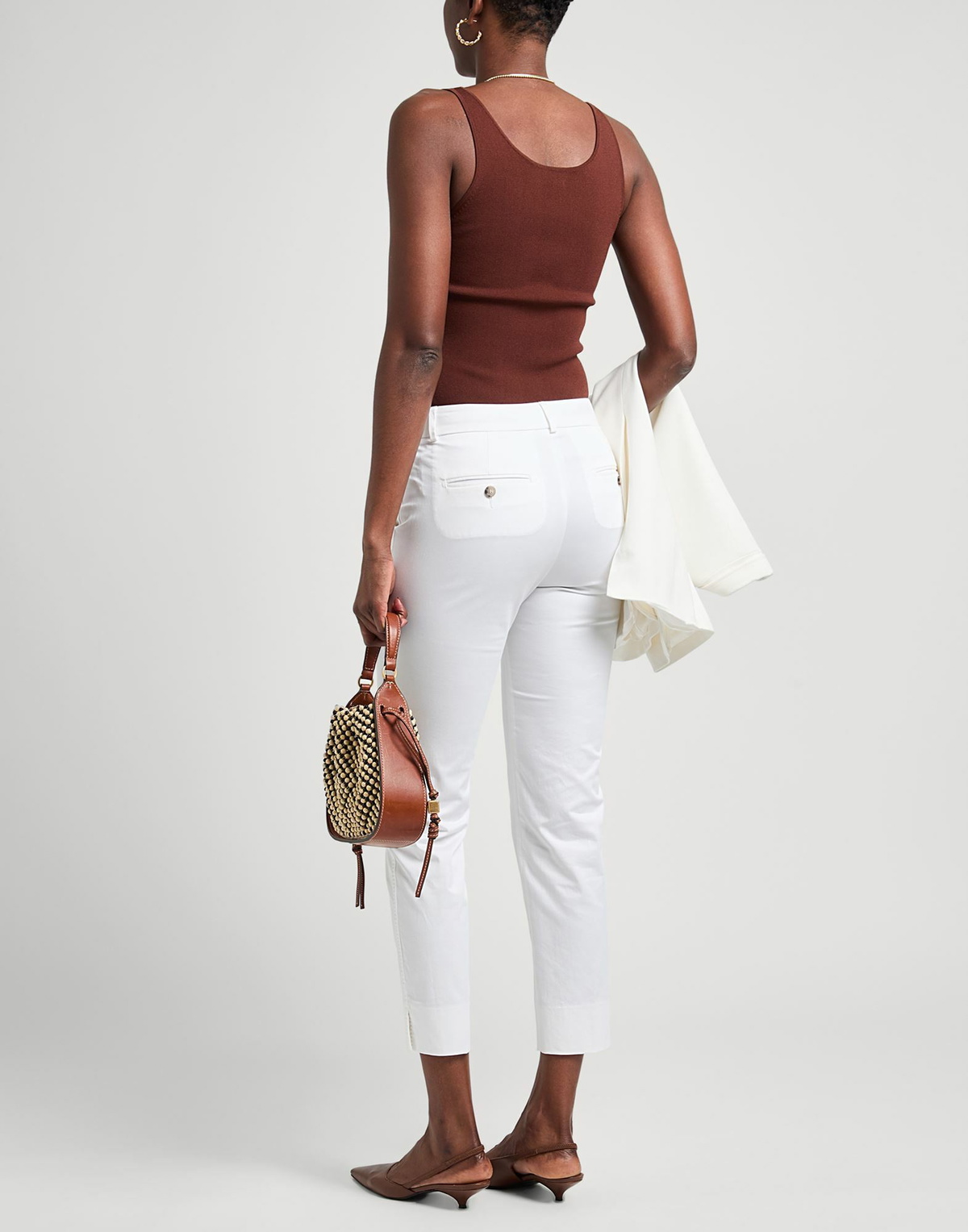 Peserico Icon 4718 Womens Pants in White