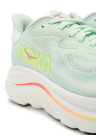 Hoka Clifton 10 Jacquard Mesh-knit Sneakers Blue
