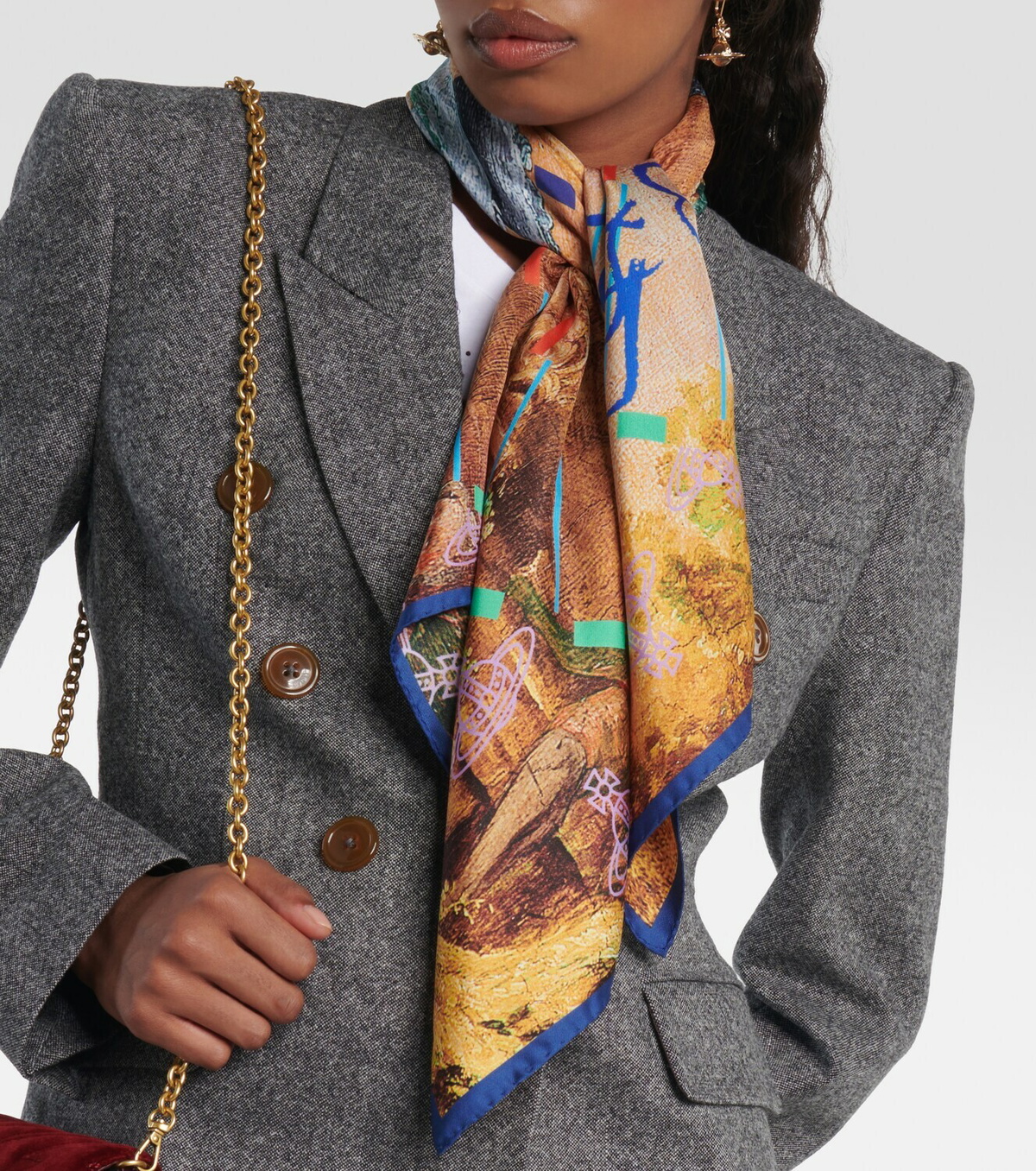 Vivienne Westwood Graphic printed silk scarf Vivienne Westwood