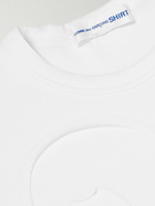 Comme des Garçons SHIRT - Slim-Fit Appliquéd Cotton-Jersey T-Shirt - White