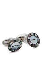 Paul Smith Mother-of-pearl Striped Cufflinks - Silver - One Size