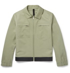 Berluti - Leather-Trimmed Cotton-Blend Zip-Up Jacket - Men - Light green