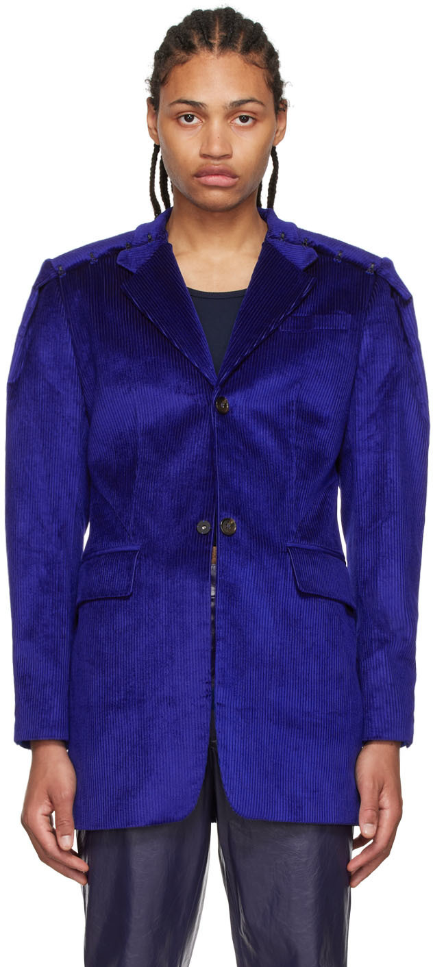 Situationist Purple Cotton Blazer Situationist