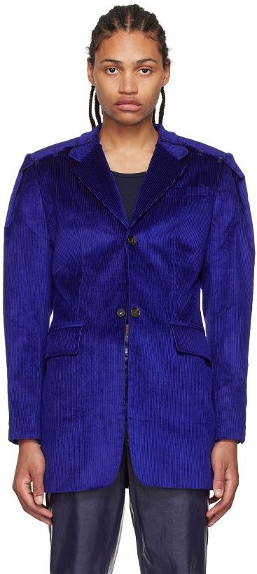Photo: Situationist Purple Cotton Blazer