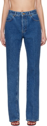 Balmain Blue Boot Cut Jeans