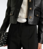 Altuzarra Oval Plaque suede belt