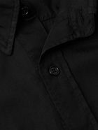 TOM FORD - Cutaway-Collar Twill Shirt - Black