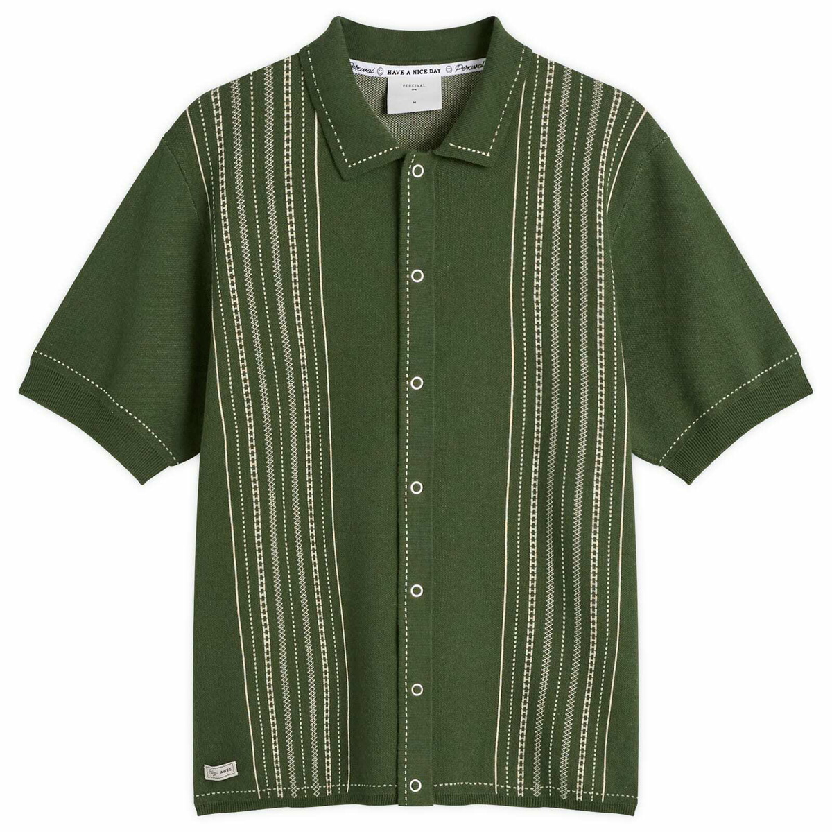 Percival Men's Accolades Knitted Shirt in Forest