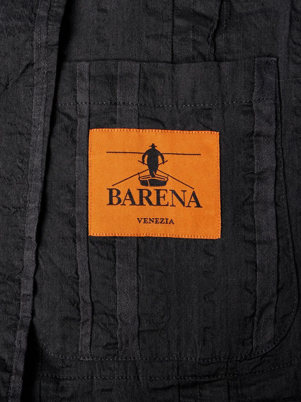 Barena - Levo Striped Linen and Cotton-Blend Blazer - Black