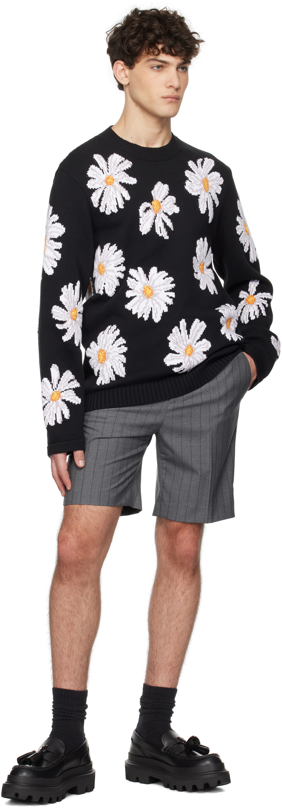 Moschino Black All Over Daisy Sweater
