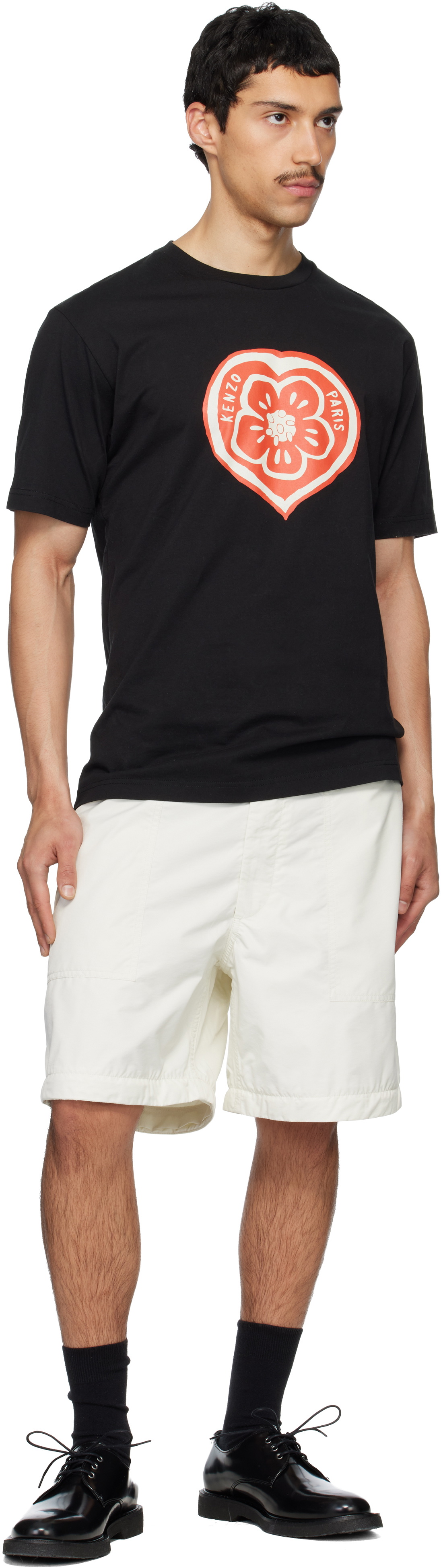 Kenzo Black Kenzo Paris 'KENZO Boke Heart' T-shirt