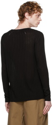 System Black Rib Jersey Sweatshirt