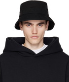 Acne Studios Black Embroidered Bucket Hat