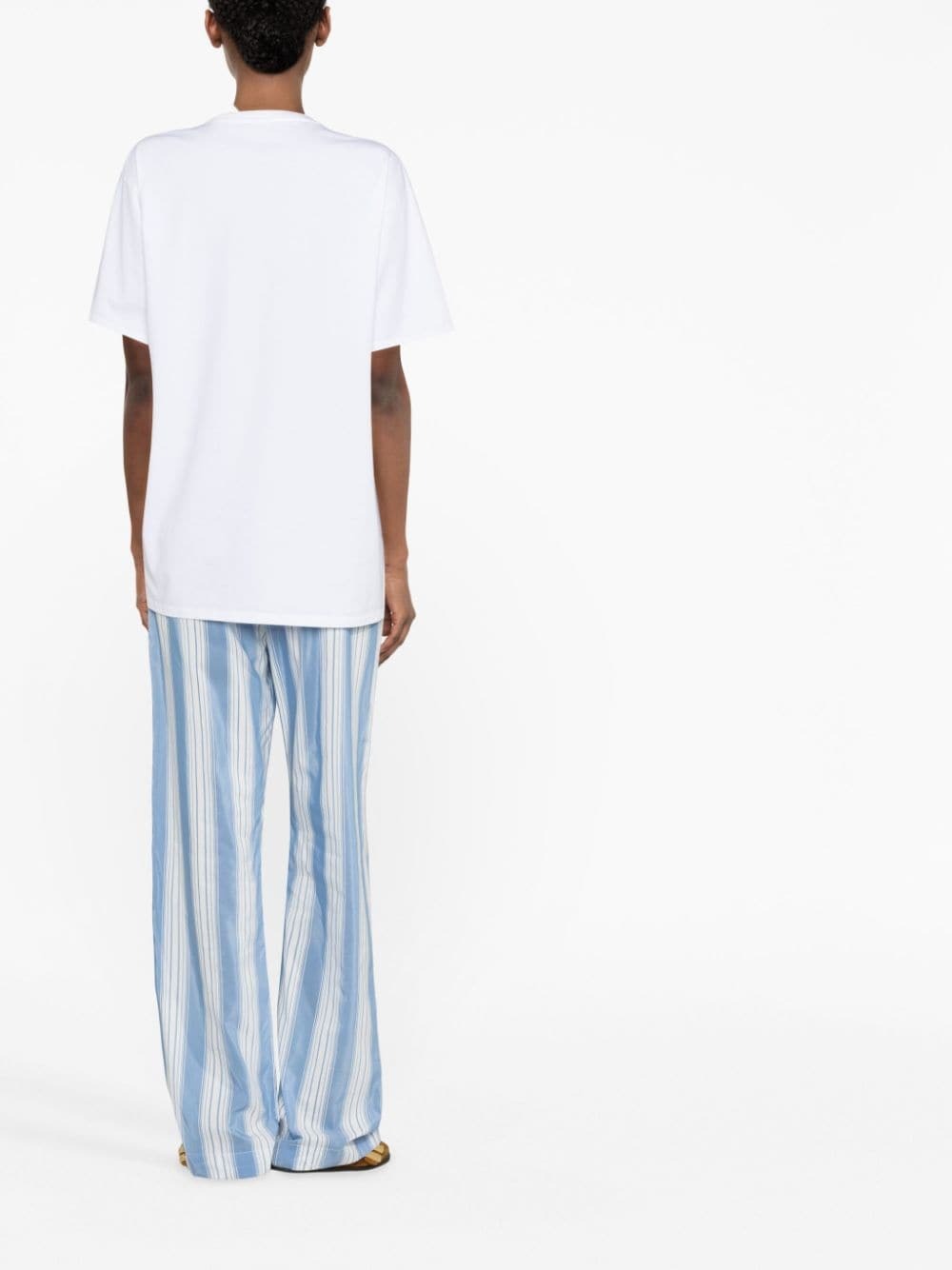 Toteme Women's Stand Collar Organic Cotton Shirt White