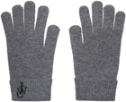 JW Anderson Gray Anchor Logo Gloves