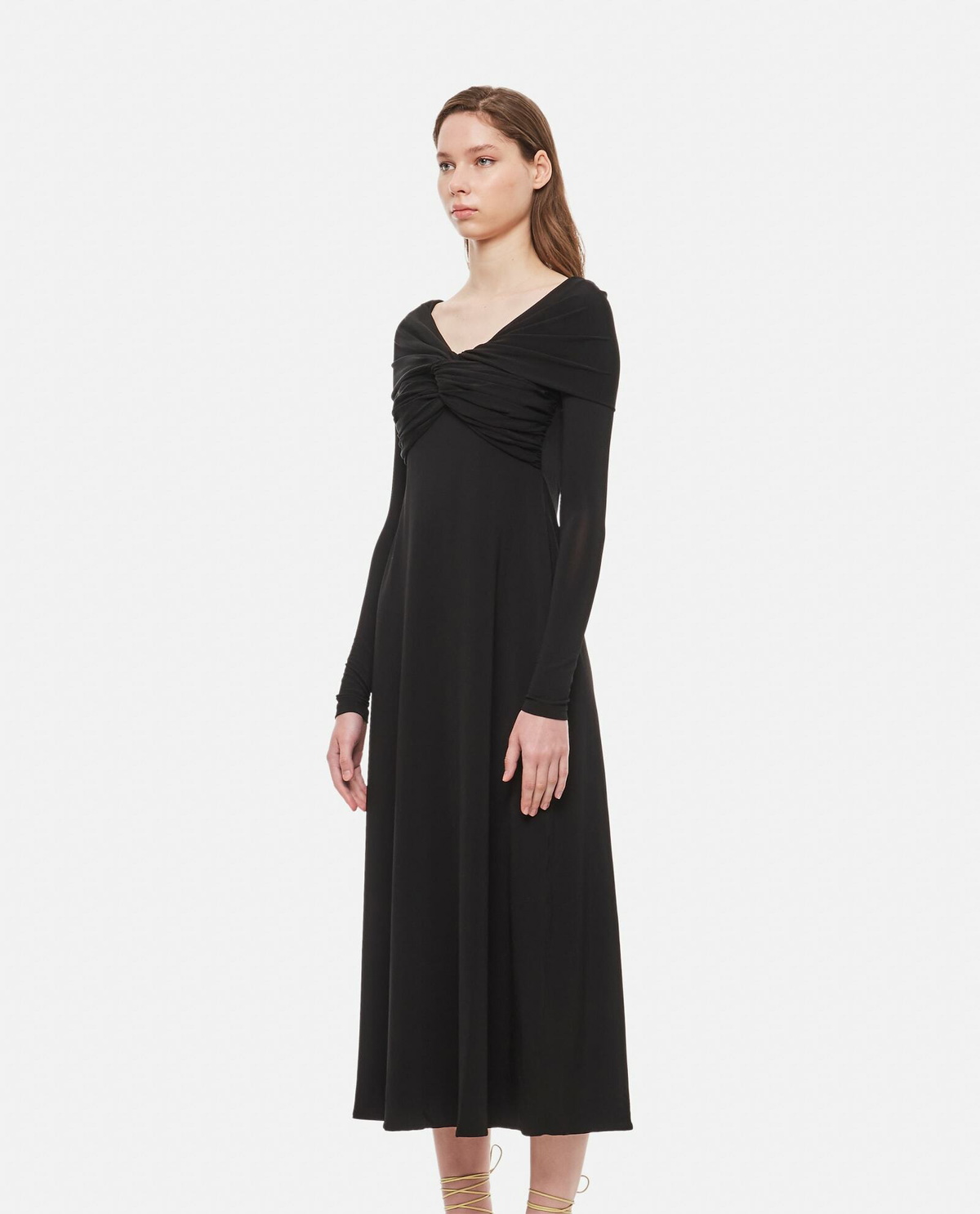 Khaite Cerna Viscose Jersey Dress Khaite