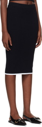 AMIRI Black 'MA' Midi Skirt