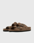 Birkenstock Arizona Soft Footbed Suede Leather Brown Mens Sandals & Slide