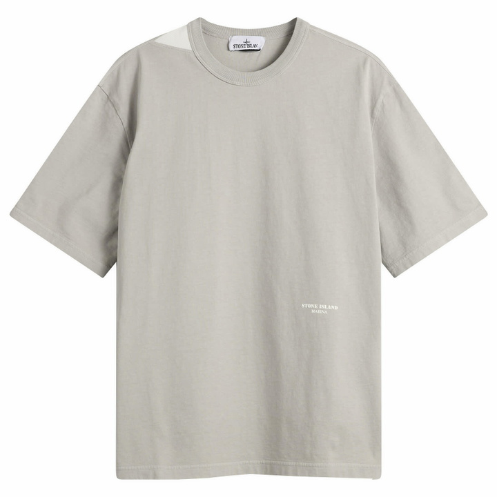 Photo: Stone Island Men's Marina Small Logo T-Shirt in Gravel Grey