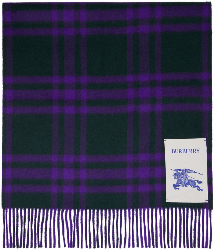 Photo: Burberry Green & Purple Check Scarf
