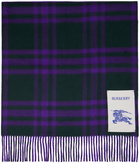 Burberry Green & Purple Check Scarf