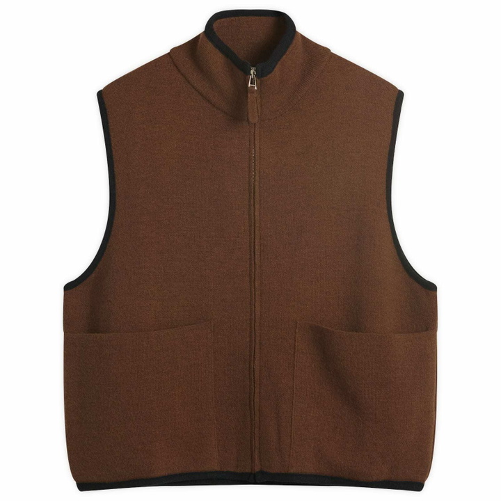 Photo: Nothing Written Women's Dicky Zip-Up Vest in Camel