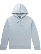 A.P.C. - Larry Logo-Print Cotton-Jersey Hoodie - Blue