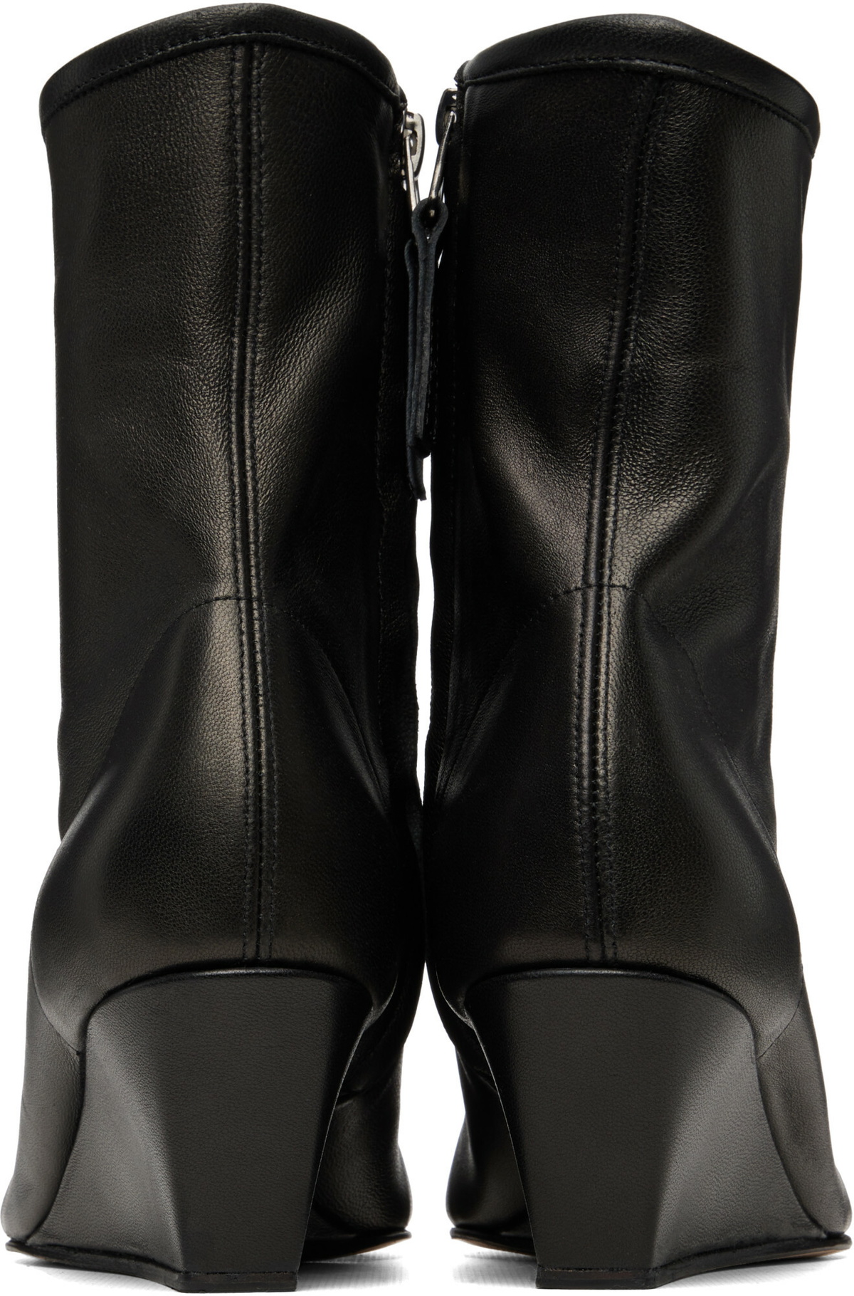 HEREU Black Resso Wedge Ankle Boots