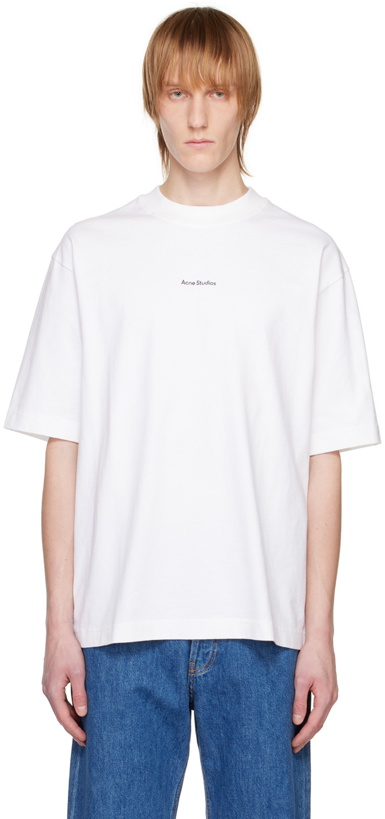 Photo: Acne Studios White Printed T-Shirt