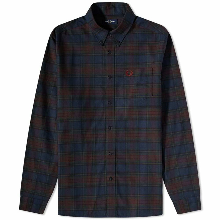 Photo: Fred Perry Authentic Men's Tartan Shirt in French Navy